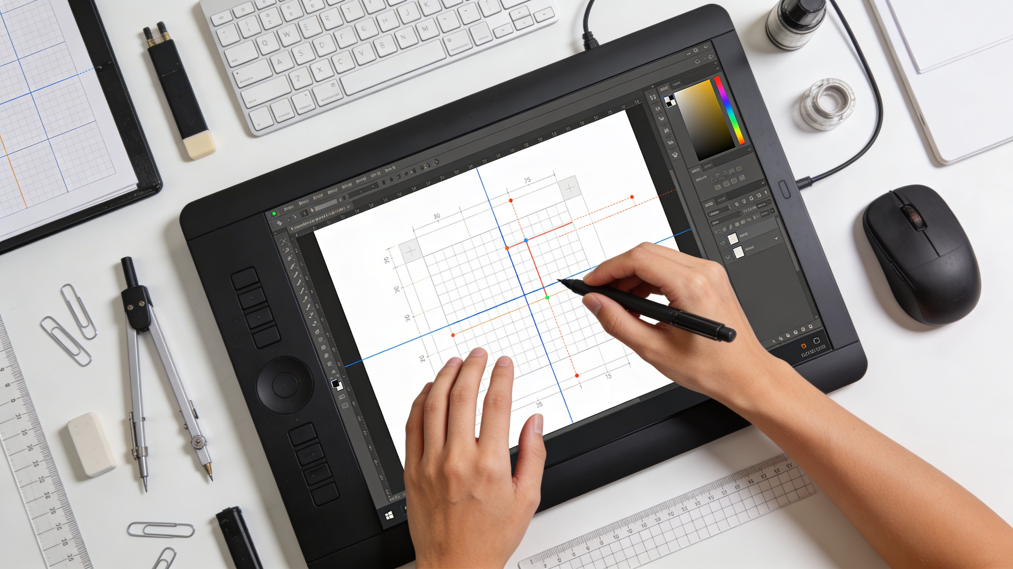 Canvas Tool smart snapping guides aligning design elements with pixel-perfect precision