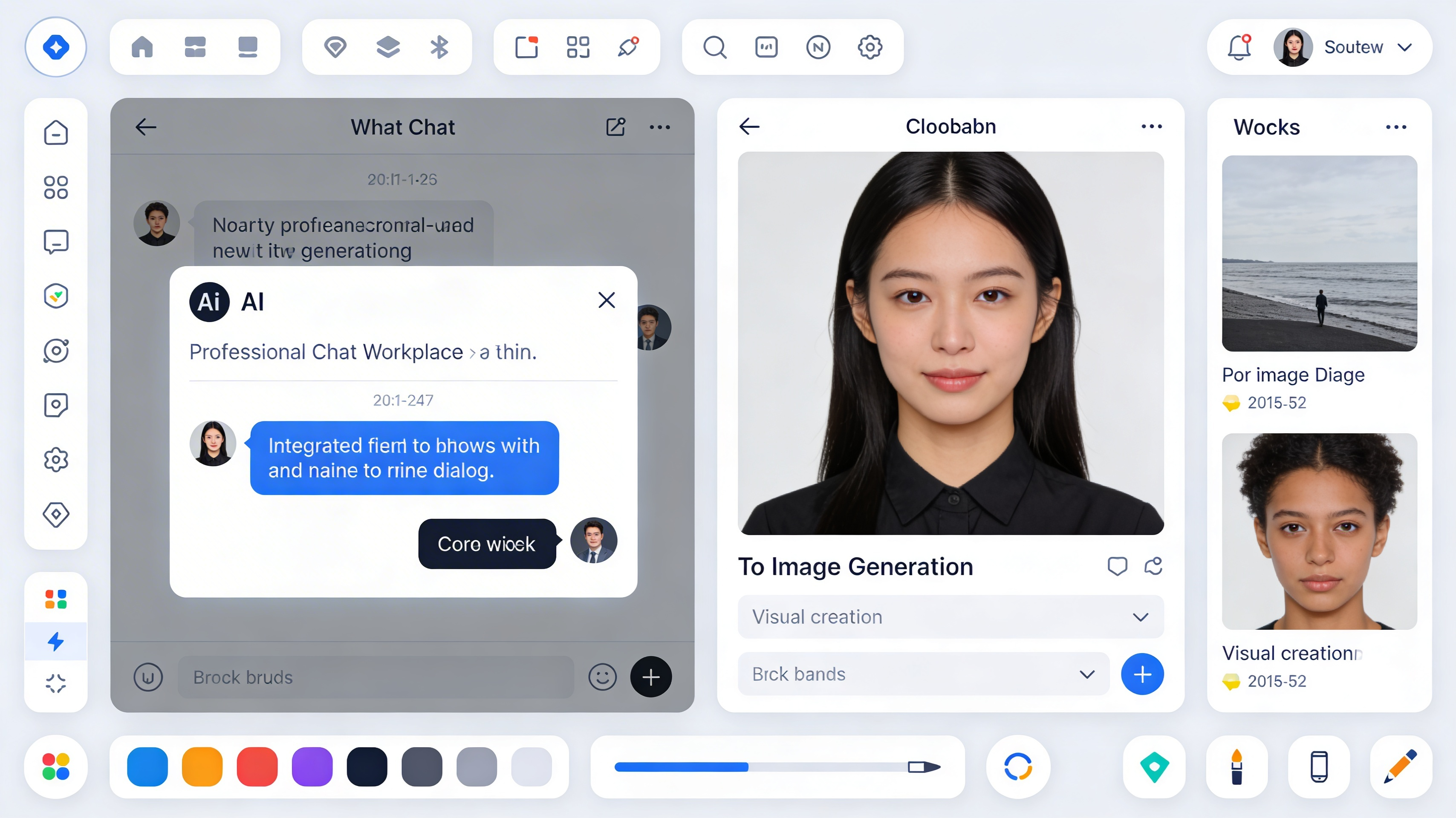 Redesigned in-chat image creation interface in Kolbo.AI