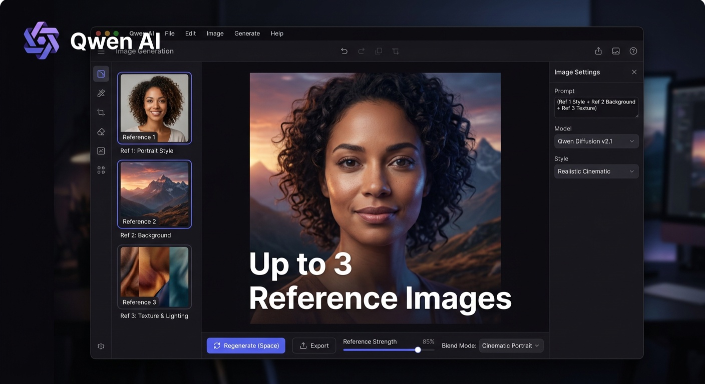 Qwen Image 2 multi-reference editing interface